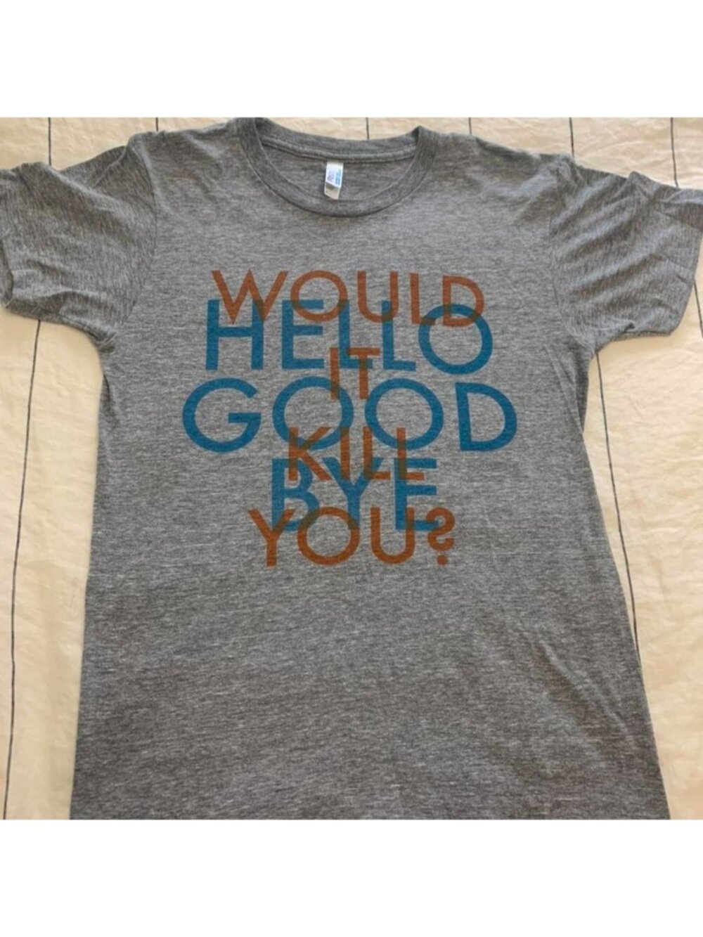 Hellogoodbye - would it kill you album preorder shirt from 2010.